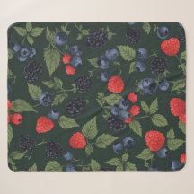 Wilde Beeren Muster Sherpa-Decke