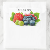Wilde Beeren Rechteckiger Aufkleber (Tasche)