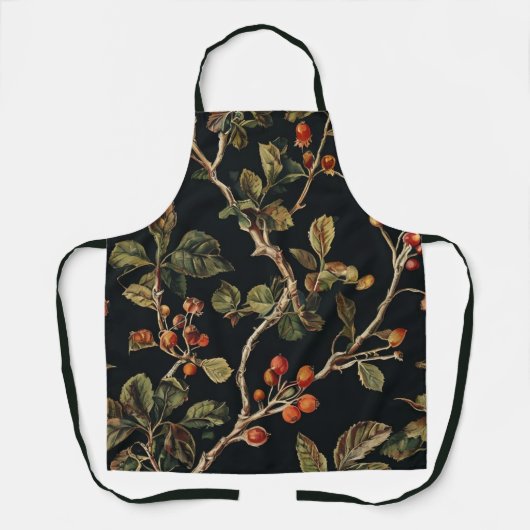 Wilde Beeren Schwarze Schürze - Rosa Beere Kundend (Vorderseite)