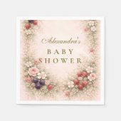 Wilde Beerengarten-Baby-Party Serviette (Vorderseite)