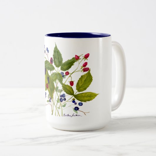 wilde Beerenkaffee-Tasse Zweifarbige Tasse (VorderseiteRechts)