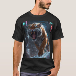 Wilde Bengal-Tiger-Grafikillustration T-Shirt