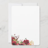 Wilde Berge Burgund-Rose Einladung (Rückseite)