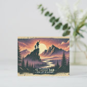 wilde Berglandschaft für den Vatertag Postkarte (Stehend Vorderseite)