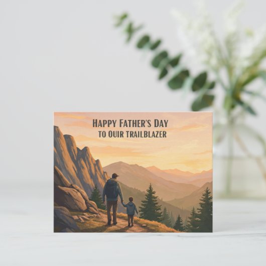 wilde Berglandschaft für den Vatertag Postkarte (Stehend Vorderseite)