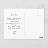 wilde Berglandschaft für den Vatertag Postkarte (Rückseite)