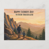 wilde Berglandschaft für den Vatertag Postkarte (Vorderseite)