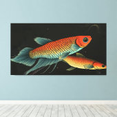Wilde Betta-Paare Leinwanddruck (Insitu (Holzboden))