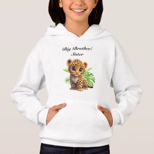 Wilde Big Brother Schwester Leopard Sweatshirt (Vorderseite)