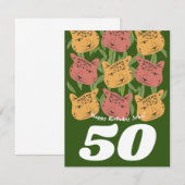 Wilde Birthday Leopard Cat Jungle Card (Vorne/Hinten)