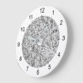 Wilde Blätter. Abstrakte Natur Große Wanduhr (Winkel)