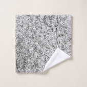 Wilde Blätter. Abstrakte Naturkunst Badhandtuch Set (Waschlappen)