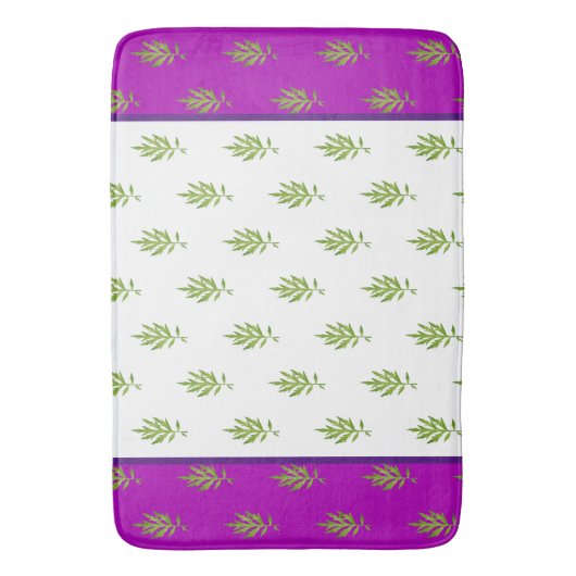 Wilde Blätter auf einem Bath Mat Badematte (Vorderseite Vertikal)