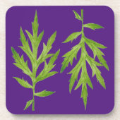 Wilde Blätter auf einem Untersetzer-Set (1) Getränkeuntersetzer (Vorderseite)