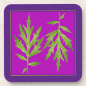 Wilde Blätter auf einem Untersetzer-Set (2) Getränkeuntersetzer (Vorderseite)