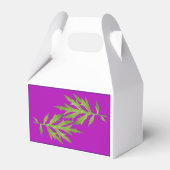 Wilde Blätter auf einer Gable Favor Box Geschenkschachtel (Rückseite)