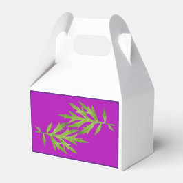 Wilde Blätter auf einer Gable Favor Box Geschenkschachtel