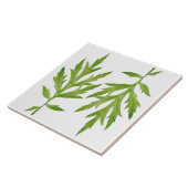 Wilde Blätter auf einer Keramik (2) Fliese (Seite)