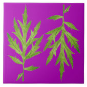 Wilde Blätter auf einer Keramik (3) Fliese (Vorderseite)