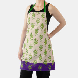 Wilde Blätter auf einer Schürze