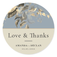 Wilde Blätter Dusty Blue Floral Wedding