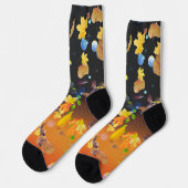 wilde Blätter fallende Crew Socken (Linkes Detail)