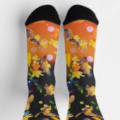 wilde Blätter fallende Crew Socken (Oben)