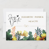 Wilde Blätter, Save the Date Einladung (Vorderseite)