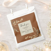 Wilde Blätter Terra Cotta Floral Wedding Geschenktütchen (Ausgeschnitten)
