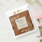 Wilde Blätter Terra Cotta Floral Wedding Geschenktütchen (Versiegelt)