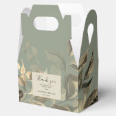 Wilde Blätter zeigen Grüne Blumenzehen Geschenkschachtel (Geöffnet)