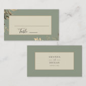 Wilde Blätter zeigen Grüne Blumenzehen Platzkarte (Vorne/Hinten)