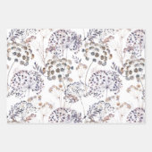 Wilde Blume 3 Packpapierblätter Geschenkpapier Set (Vorderseite 2)