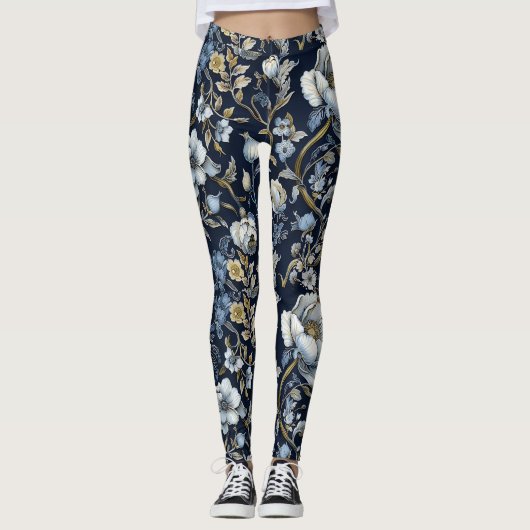 Wilde Blume à la William Morris Leggings (Vorderseite)