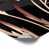 Wilde Blume Abbildungen. Vintager nahtloser Fleck Poster (Ecke)