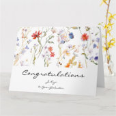 Wilde Blume Abschluss grüßen Karte (Gelbe Blume)