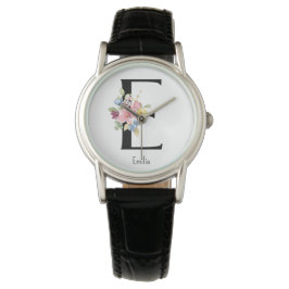 Wilde Blume Alphabet E Watch Armbanduhr