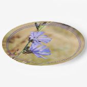 Wilde Blume am Morgen Pappteller (Schrägansicht)