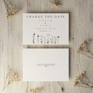 Wilde Blume ändern das Datum Save The Date