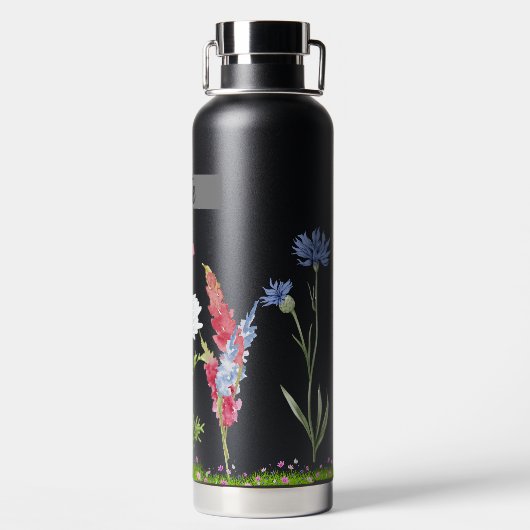 Wilde Blume anpassbar Trinkflasche (Rückseite)