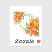 Wilde Blume Aquarell Aufkleber (Blatt)