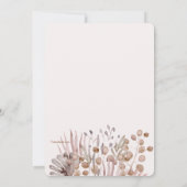 Wilde Blume Aquarell Einladung (Rückseite)