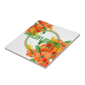 Wilde Blume Aquarell Fliese (Seite)