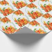 Wilde Blume Aquarell Geschenkpapier (Ecke)