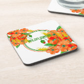 Wilde Blume Aquarell Getränkeuntersetzer (Linke Seite)