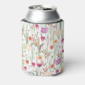 Wilde Blume Aquarell Nahtloses Design Dosenkühler (Kanne Rückseite)