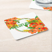 Wilde Blume Aquarell Rechteckiger Pappuntersetzer (angewinkelt)