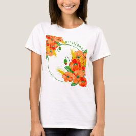 Wilde Blume Aquarell T-Shirt