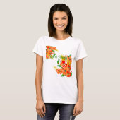 Wilde Blume Aquarell T-Shirt (Vorne ganz)
