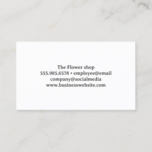 Wilde Blume Aquarellbilder Visitenkarte (Rückseite)